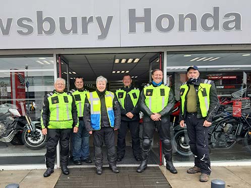 Sapar tutors assessment day at Shrewsbury Honda Centre. free unbiased assessment of your riding skills