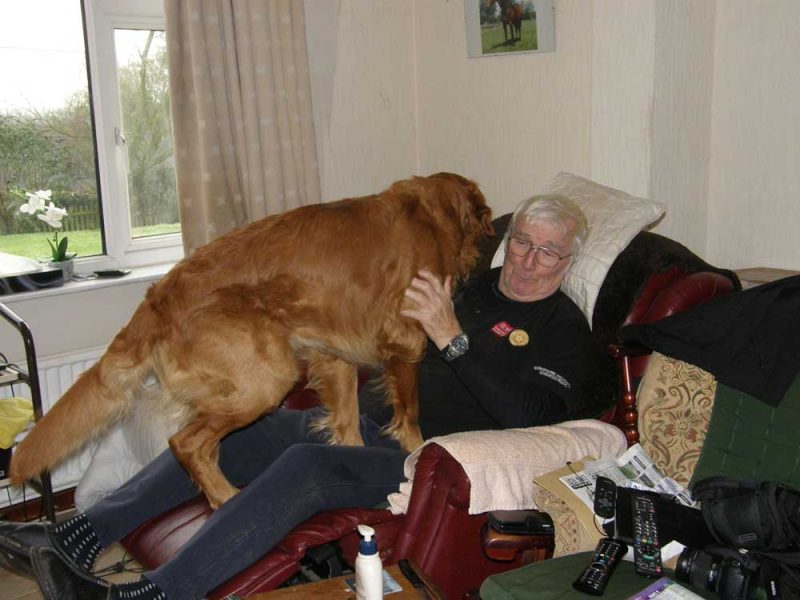 Oscar being affectionate