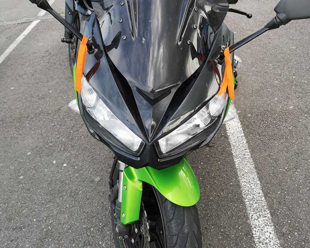 Bikes were decorated with Tail End Charlies Hi-Viz colours