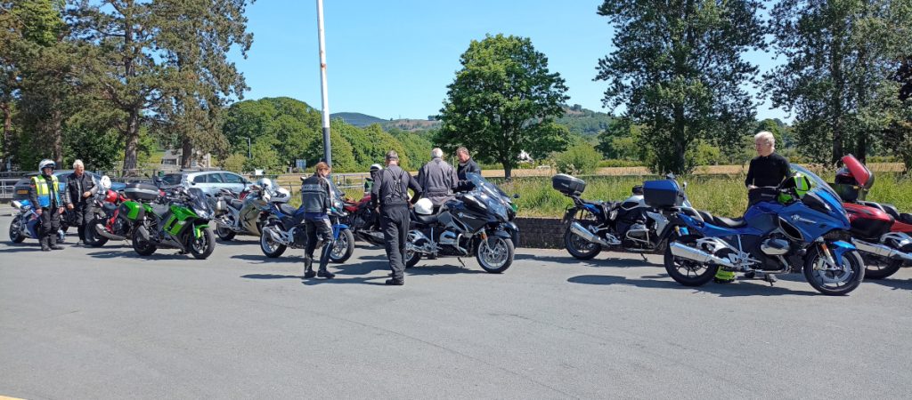 Bikes on Shropshire and Powys advanced riders monthly rideout