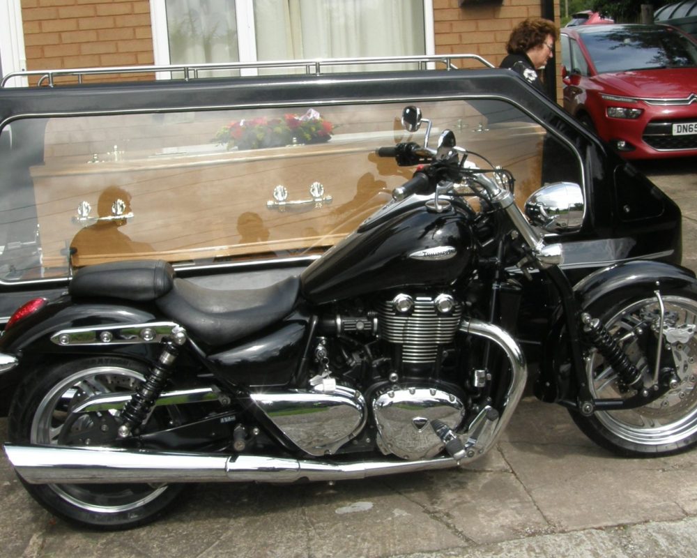 Motorcycle hearse